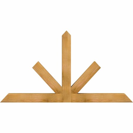 Ekena Millwork Saratoga Rough Sawn Timber Gable Bracket, Western Red Cedar, 60"W x 32"H x 4"D x 4"F, 13/12 Pitch GBW060X32X0404SAR00RWR